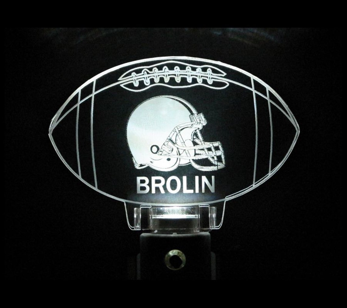 Football Night Light With Helmet Personalized Etsy