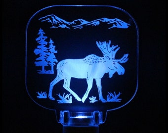 Moose Night Light, Mountain Home Cabin gift