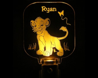 Lion Cub Night Light Personalized
