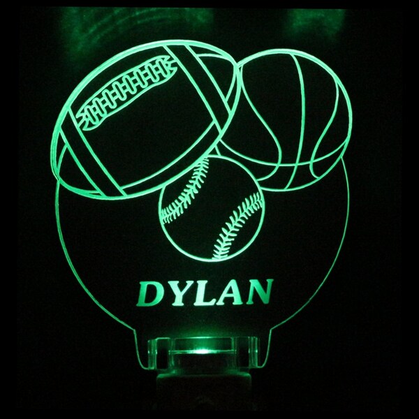 Sports Night Light Etsy