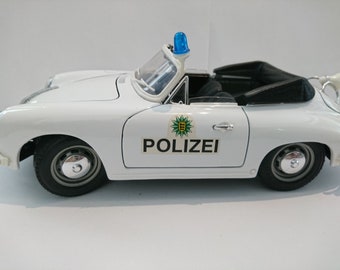 Modellauto 1:18," Porsche 356B Polizei 1964", von Burago.