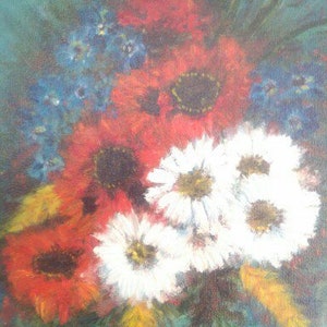 Ölbild,Blumen. Bild 2