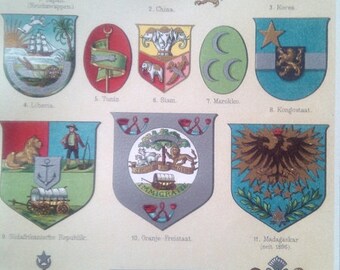 Chromolithographie « Coat of arms IV. »