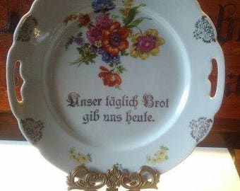 Vintage plates, "Our daily bread...".