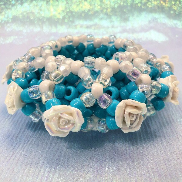 Creamsicle Rose 3D Kandi X Cuff