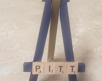 Porte-cartes de visite artistique chevalet Panthers de l'Université de Pittsburgh. Livraison GRATUITE Ground Advantage aux États-Unis. ChuckLivres