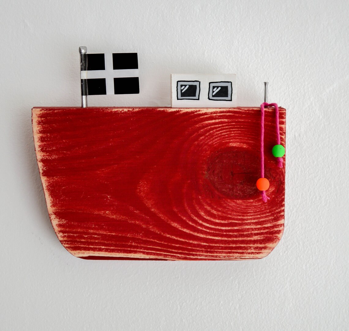 Wooden Boat Wall Art. 5 Styles. 90 Colour Options. Handmade to Etsy