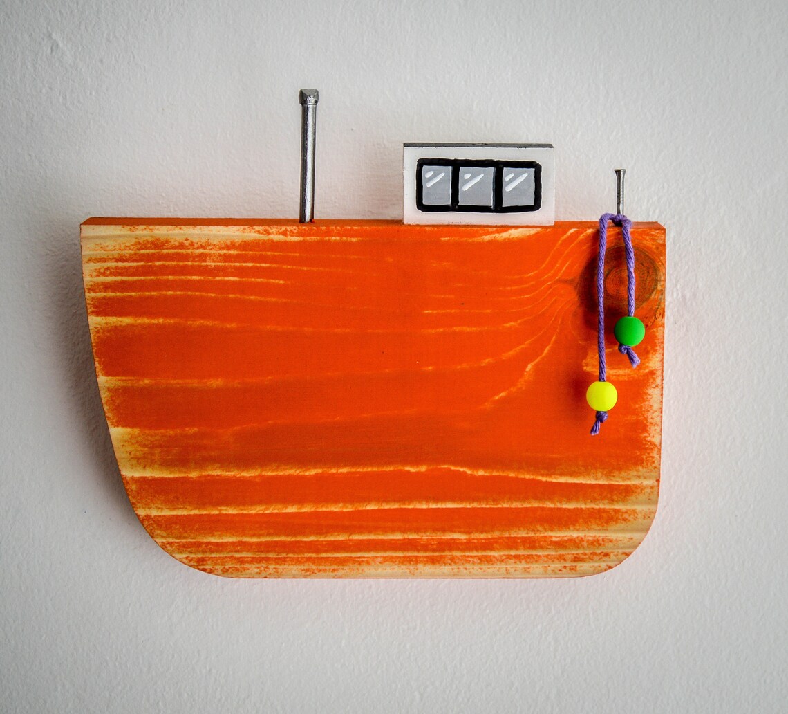 Wooden Boat Wall Art. 5 Styles. 90 Colour Options. Handmade to Etsy
