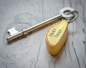 Cornish Pasty Wooden Keyring. 90 Colour Options. Handmade to Order.