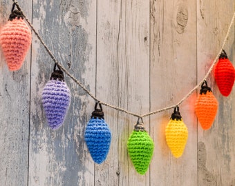 Fairy Lights Crochet String Garland. 120 Colour Options. Handmade to Order.