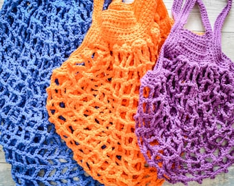 French Market Crochet Beach Bags. 109 Colour Options and 3 Sizes. Handmade to Order.