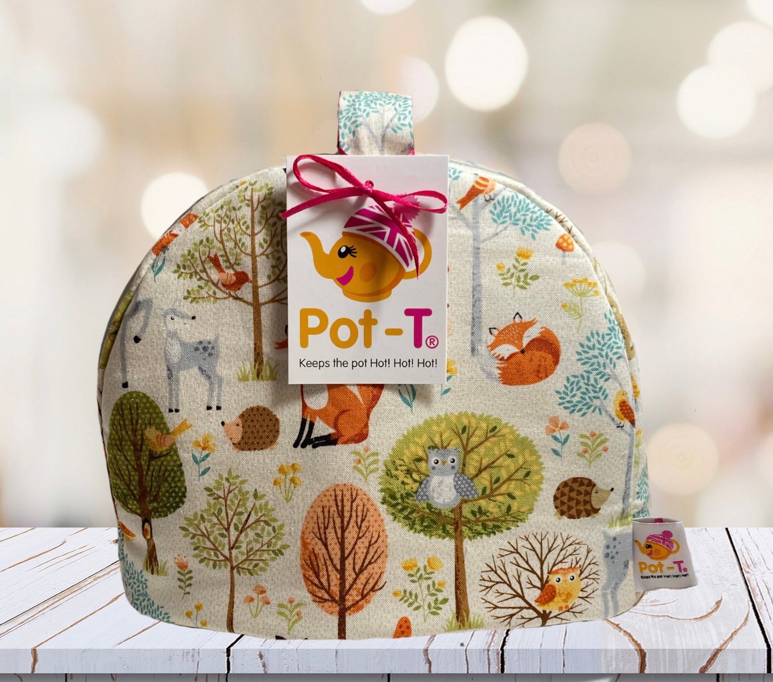 Small tea cozy in woodland friends Mini PotT Insulated Etsy