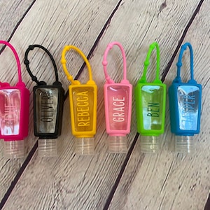 Personalised Refillable Hand Sanitiser Bottles Hand Gel Sun Cream Kids School Bag Pram Picnic Bag School Teachers Nurses Doctors