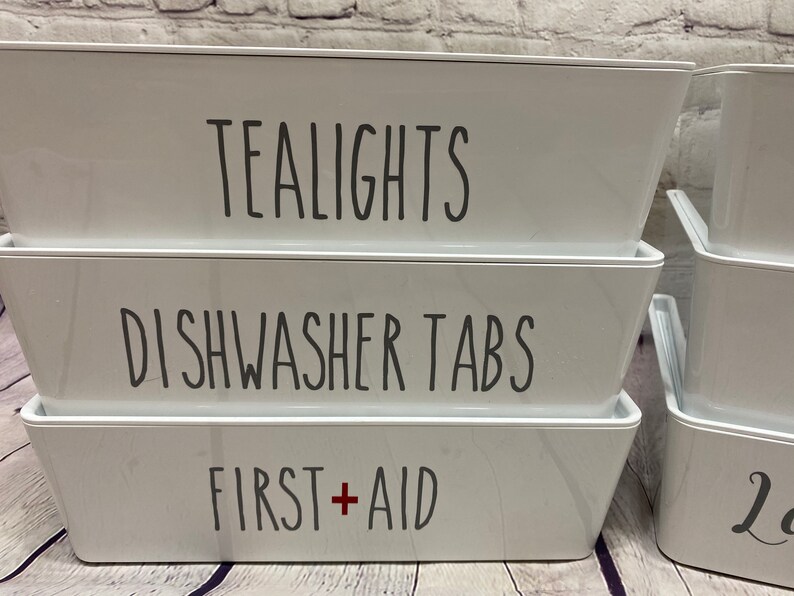 Personalised Stacking Storage Boxes Kitchen Laundry Wax Melts Etsy