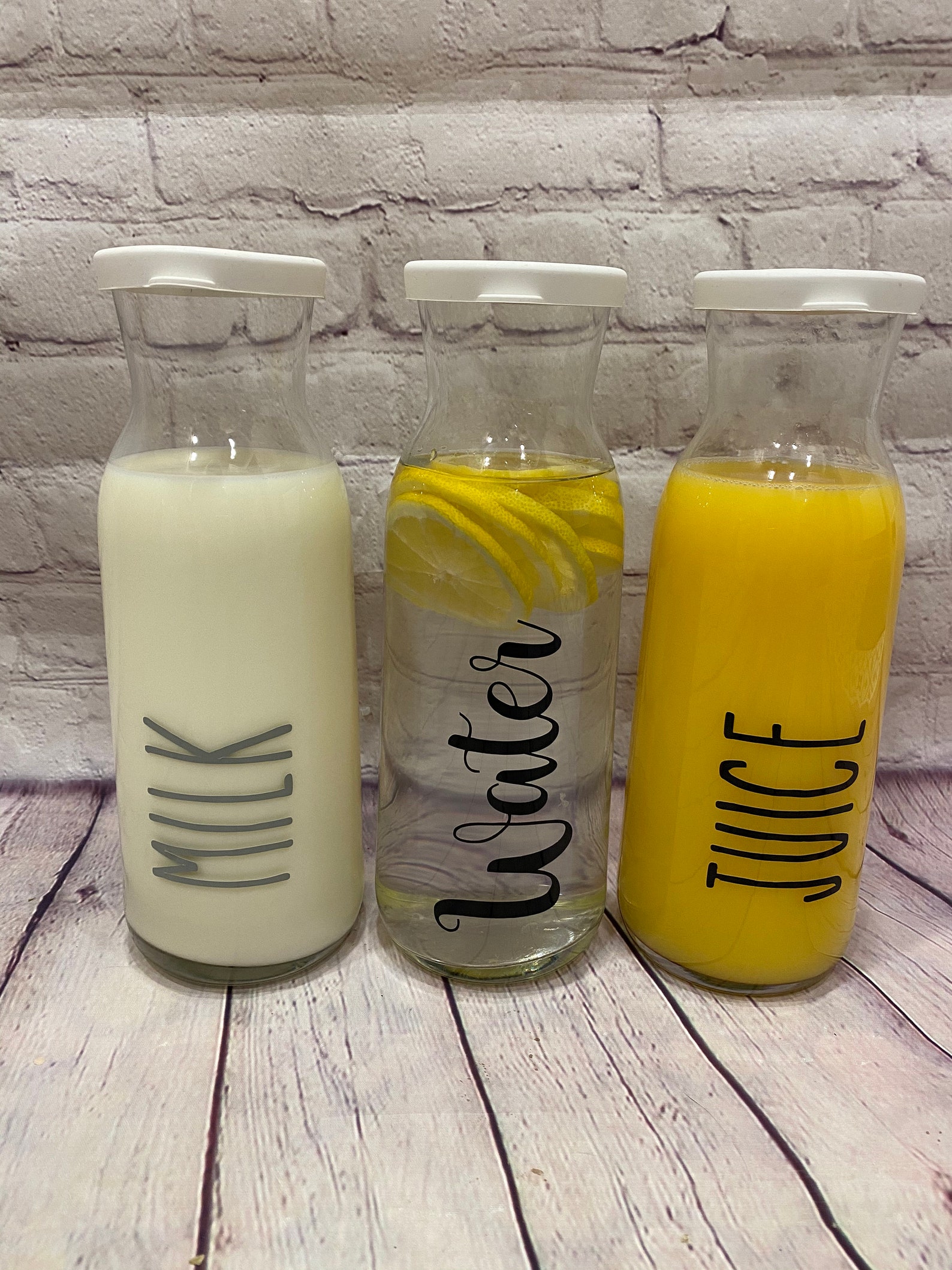 Personalised Glass Storage Bottle Carafe 700ml & 1.2L With Lid Etsy UK