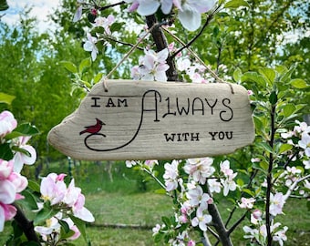 Sympathy Cardinal Driftwood Sign: Remembrance Gift, Sympathy Gift, Grieving Loved One Memorial
