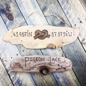Two Tier Knot Heart Sign Custom Driftwood Sign, Tie the Knot Beach Wedding, Nautical Wedding, Heart Infinity Nautical Sign Engagement gift image 4