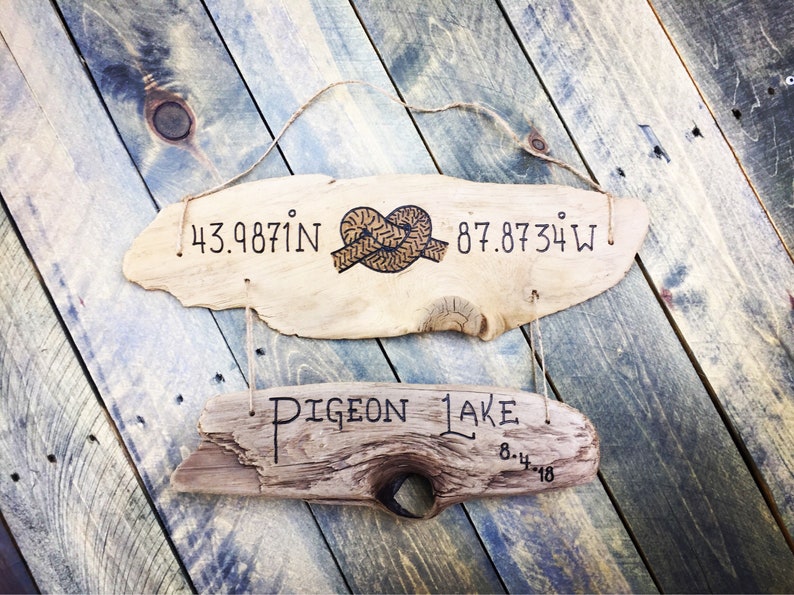 Two Tier Knot Heart Sign Custom Driftwood Sign, Tie the Knot Beach Wedding, Nautical Wedding, Heart Infinity Nautical Sign Engagement gift image 4