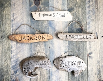 Driftwood Family Tree Gallery Wall - Custom Driftwood Signs, Mother's Day gift, family names, personalized Mom Dad Husband Wife Anniversary