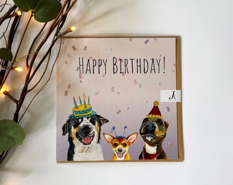Happy Birthday Card, Birthday Card for Dog Lover, Birthday Card