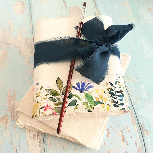 Handmade Cotton Rag Watercolor Paper Bundle: A5/A6/A7, 320gsm (20 Sheets)