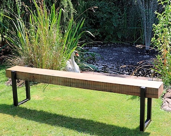 Industrial Outdoor Sleeper Bench – Box Frame