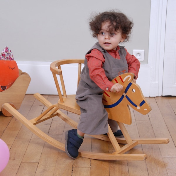 Salopette bébé longue en velours coton gris/ taupe