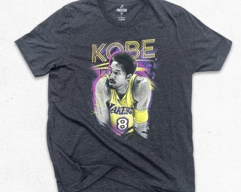 Koszulka Kobego Bryanta, koszulka z grafiką, Illustrated Basketball, żółto-fioletowa koszulka Lakers