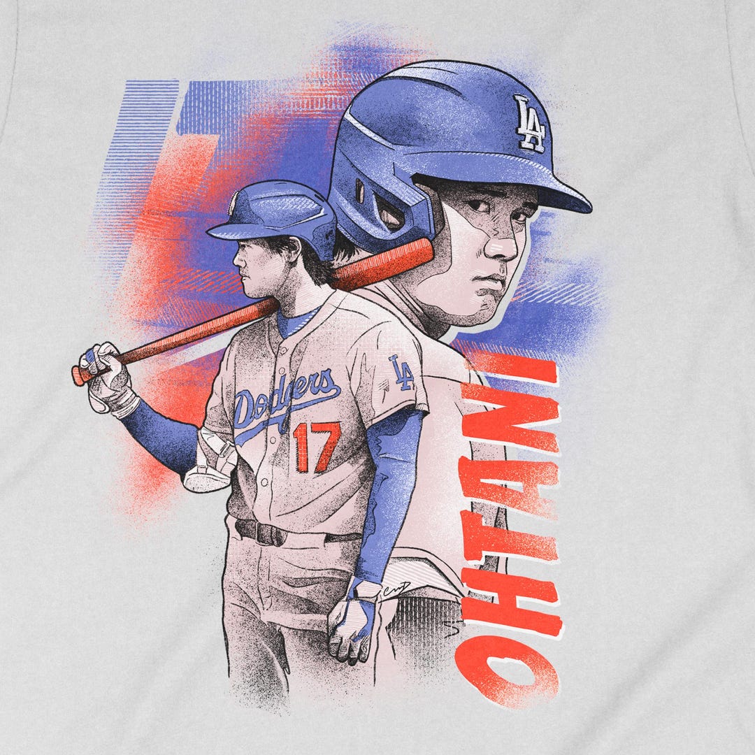 Shohei Ohtani Tshirt, Illustrated MLB Baseball Graphic Tee, Los — free download