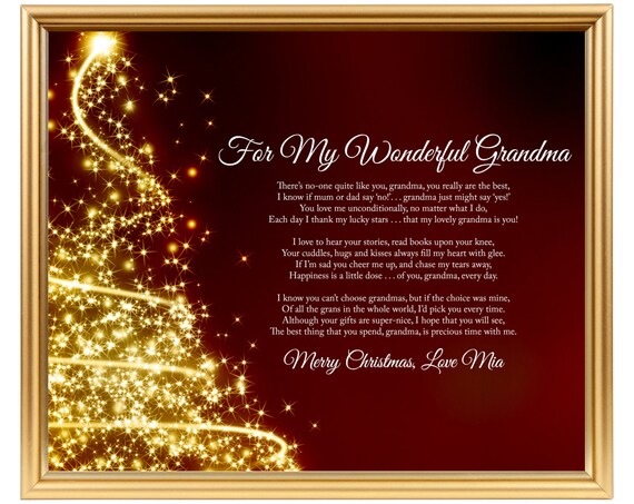 grandma gift christmas personalized