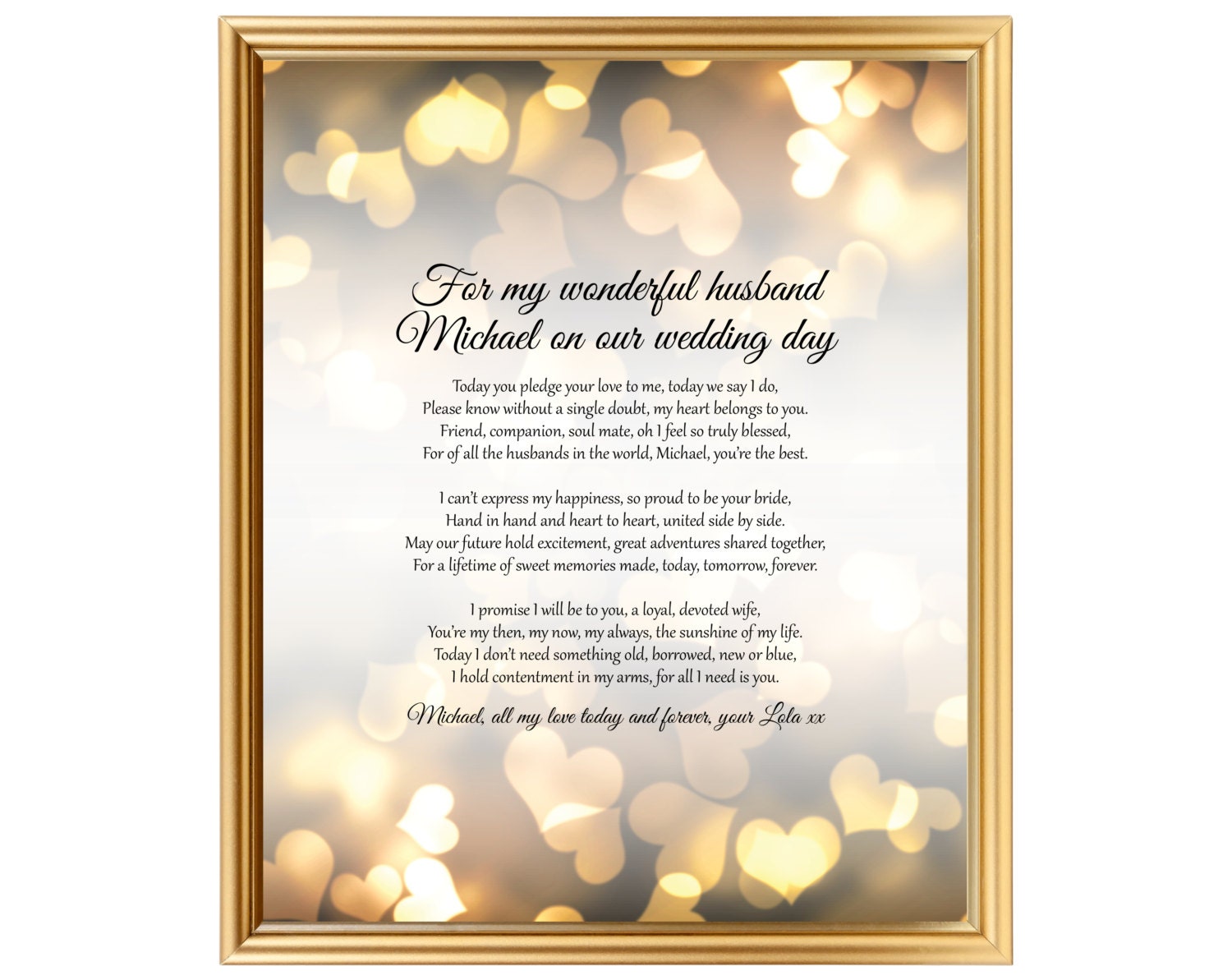 Poem For Groom From Bride Groom Gift Gift For Groom Etsy