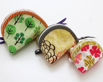 Triangle Coin Purse Sewing Pattern, Nesting Wrap Zipper in Four Sizes Digital Pattern