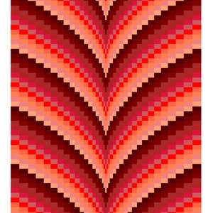 Autumn Points Bargello Quilt Pattern & Tutorial, Lap size and King/Queen size, Digital Download PDF image 1