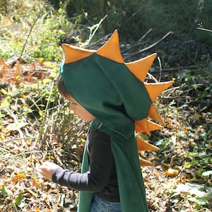 Dinosaur Hooded Kid&#39;s Cape Sewing Pattern, cape tutorial, children&#39;s sewing pattern Digital Download PDF
