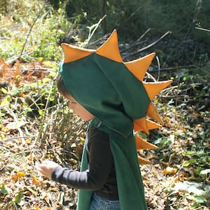 Dinosaur Hooded Kid's Cape Sewing Pattern, cape tutorial, children's sewing pattern Digital Download PDF