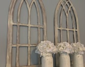 Distressed arched frames set of two