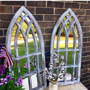 Arched frame mirrors set of three