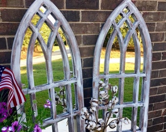 Arched frame mirrors set of three