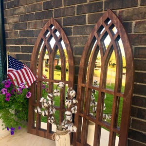 Farmhouse Arched Frames with Mirror set of two image 4