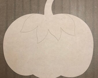 Wood Pumpkin Cutout, Pumpkin DIY Door Hanger, Pumpkin blank, Jack o Lantern blank