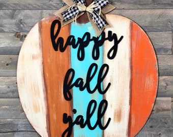 Blank Pumpkin Door Hanger, Fall Door Hanger, DIY, Pumpkin Decor, Wood Pumpkin, 3D Door Hanger