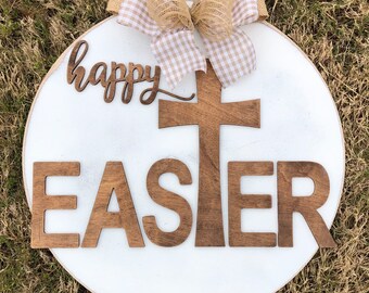 Easter Front Door Decor | Happy Easter | Easter Decor | Easter Wreath | Easter Door Hanger | Easter Door Wreath | Easter Sign