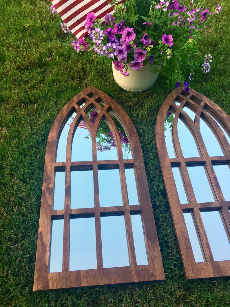 Farmhouse Arched Frames with Mirror set of two image 5
