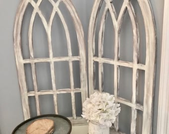 Arched window frames set of three