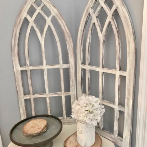 Arched window frames set of three