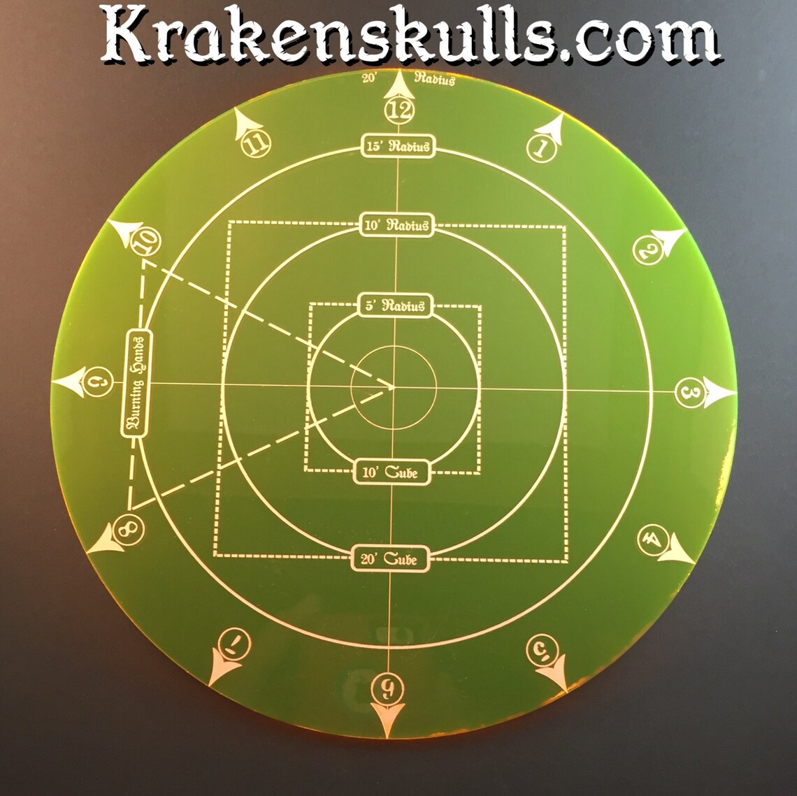 Spell Template for 5th Edition D&amp;D Pathfinder and Other - Etsy