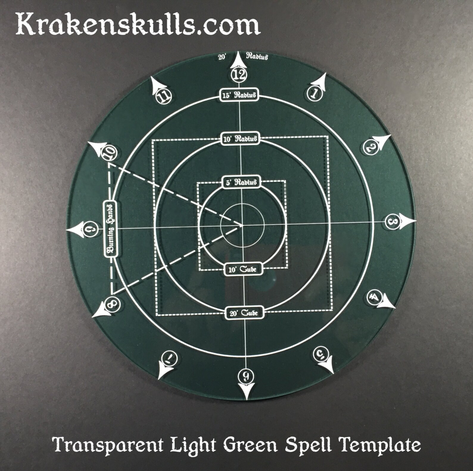 Spell Template For 5th Edition D&D Pathfinder and other Etsy