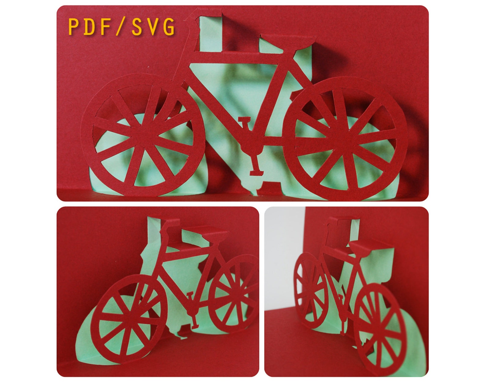 3d pop up karten fahrrad
