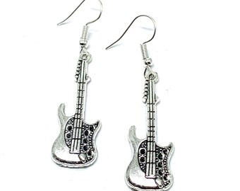 Argent massif 925 Instrument de musique Bijou cadeau musique Pendentif Guitare Classique