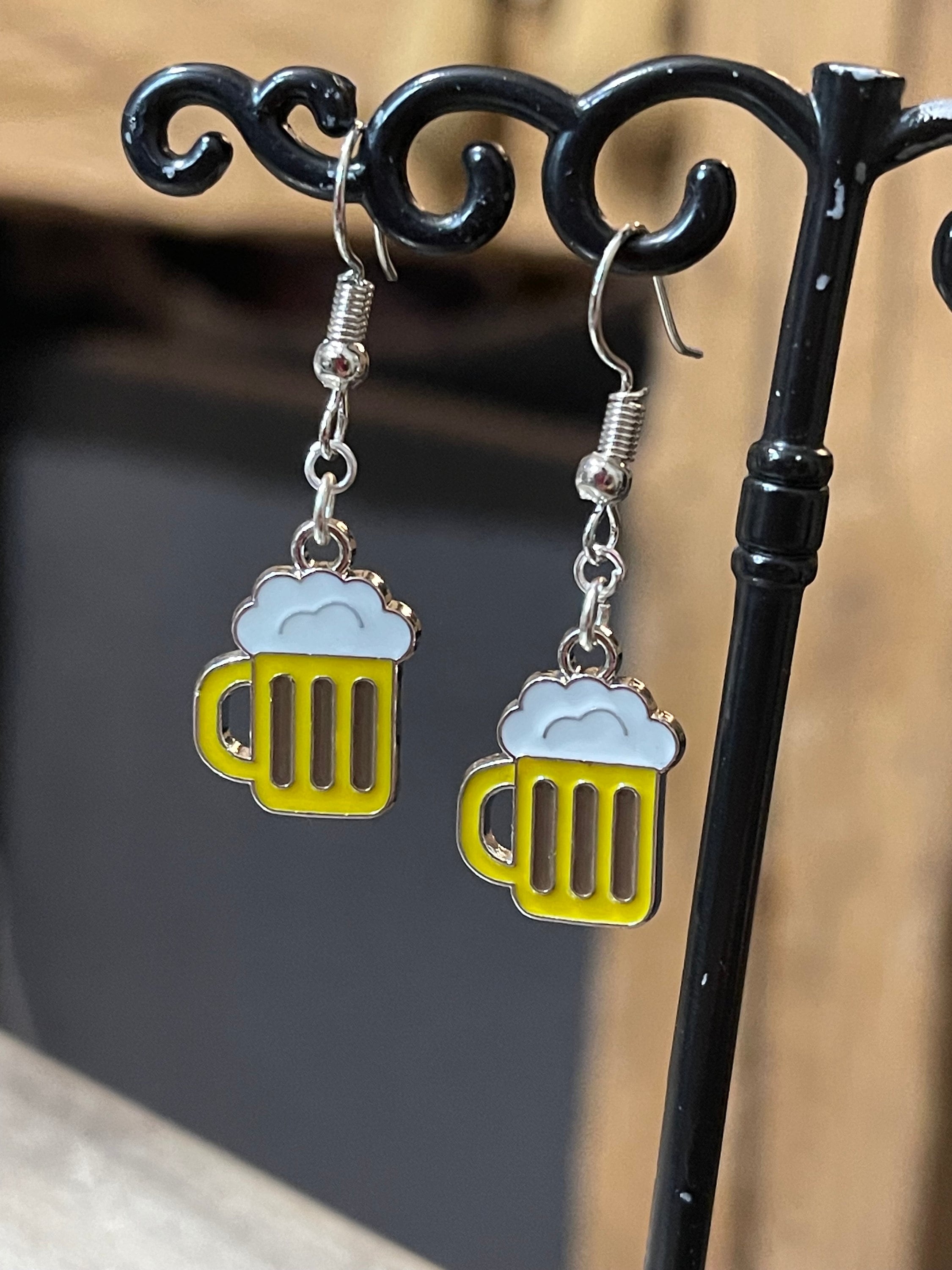 Orecchini Pendenti A Forma Di Boccale Di Birra In Resina, Creativi Per Donne, Accessori Moda - 4